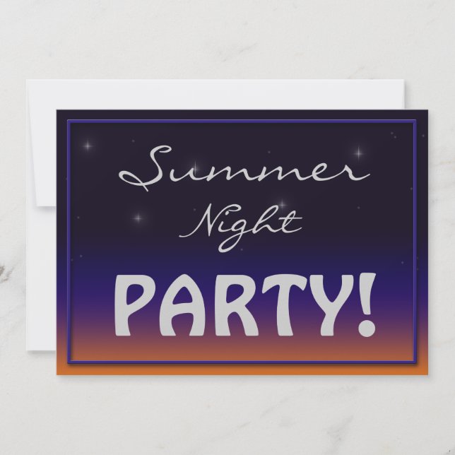 Summer Night Party invitations (Front)