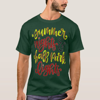 Summer Nights and Ballpark Lights Softball Sports  T-Shirt