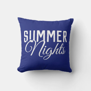 SUMMER NIGHTS typography Cushion
