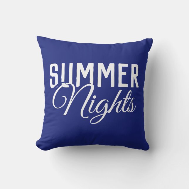 SUMMER NIGHTS typography | Cushion (Front)