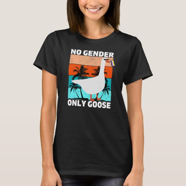 Summer Non binary Pride NB No Gender Only Goose LG T-Shirt (Front)