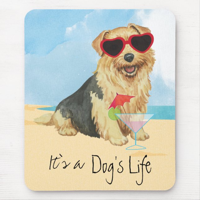 Summer Norfolk Terrier Mouse Pad (Front)