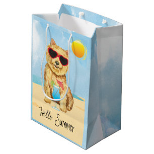 Summer Norwich Terrier Medium Gift Bag