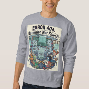 Summer Not Found - Funny Retro Robot  Sweatshirt