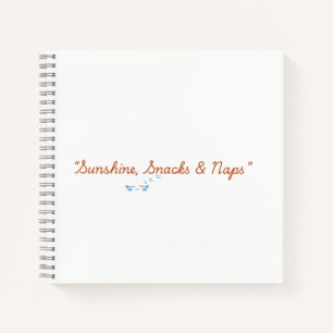 Summer Notebook Sunshine Snacks And Naps Journal