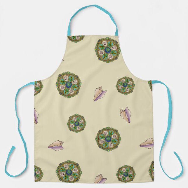 Summer Nouveau All-Over Print Apron (Front)