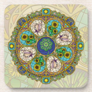 Summer Nouveau Square Coaster