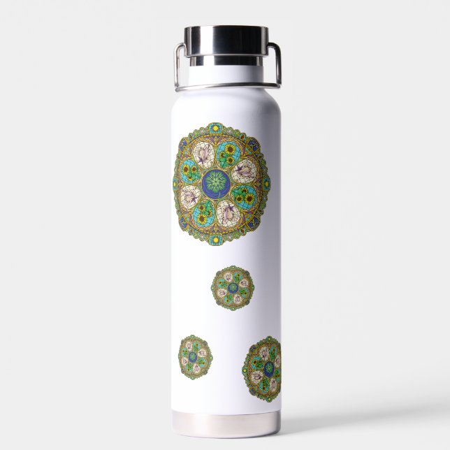 Summer Nouveau  Water Bottle (Back)