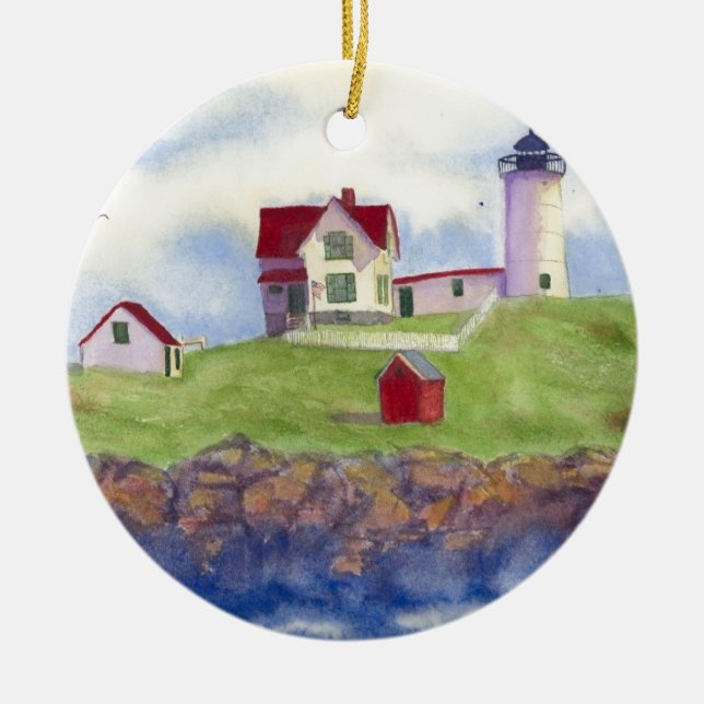 summer nubble ceramic tree decoration (Front)
