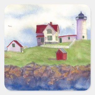 summer nubble square sticker