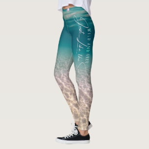 Summer Ocean Beach "Wild and Free" Leggings