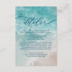 Summer Ocean Blue Beach Elegance Enclosure Card