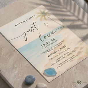 Summer Ocean Blue Beach Elegance Invitation