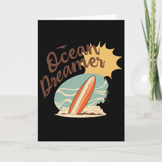 Summer - Ocean Dreamer Surfing  Card (Front)