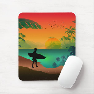 Summer ocean paradise mouse pad