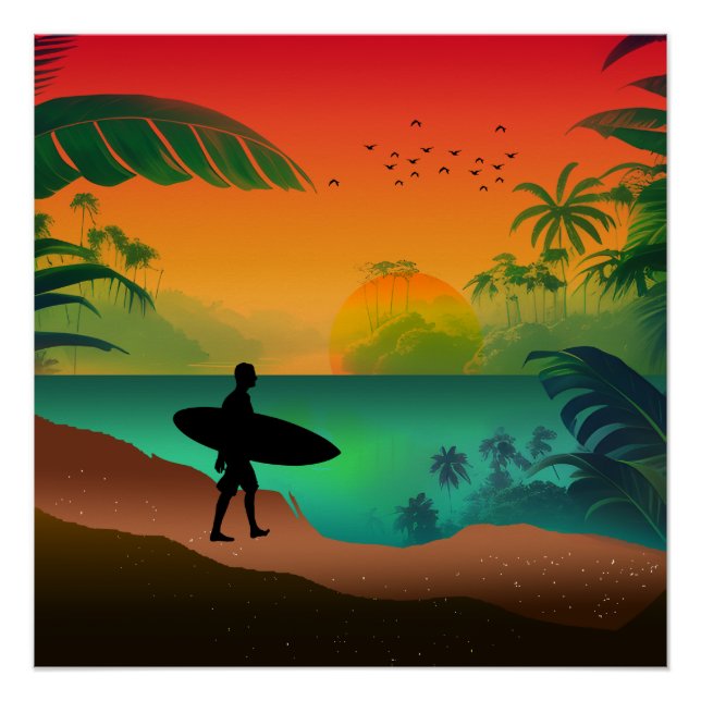 Summer ocean paradise poster (Front)
