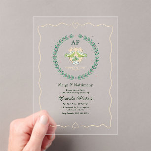 Summer of Love Margs & Matrimony Bachelorette Acrylic Invitations