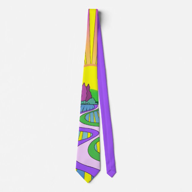 Summer of Love Psychedelic Sixties Sunburst     Tie (Front)