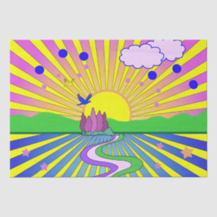 Summer of Love Psychedelic Sixties Sunburst  Tissue Paper