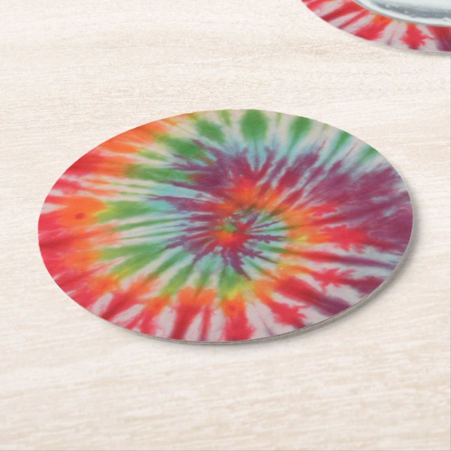 Summer of Love Round Paper Coaster (Angled)