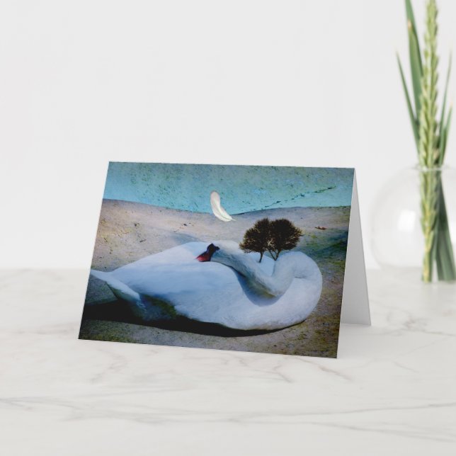Summer of the Muted Swan Folded Greeting Card (Front)