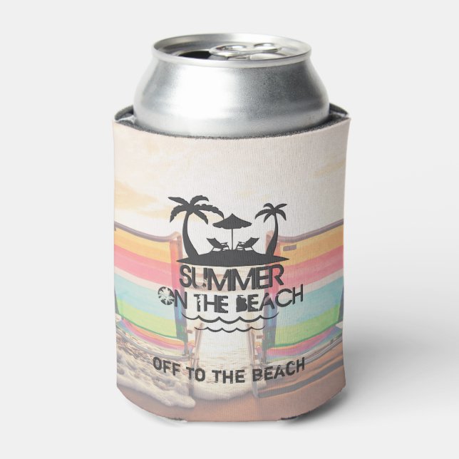Summer on the  Beach | Personalised Can Cooler (Can Front)