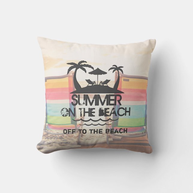 Summer on the  Beach | Personalised Cushion (Front)