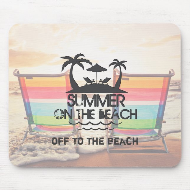 Summer on the  Beach | Personalised Mouse Pad (Front)