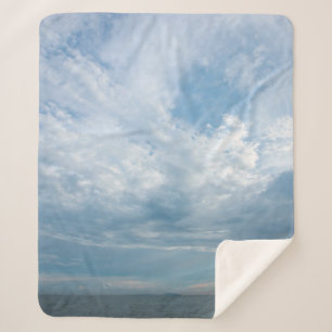 Summer on the beach with sunset sky. Copy space. M Sherpa Blanket