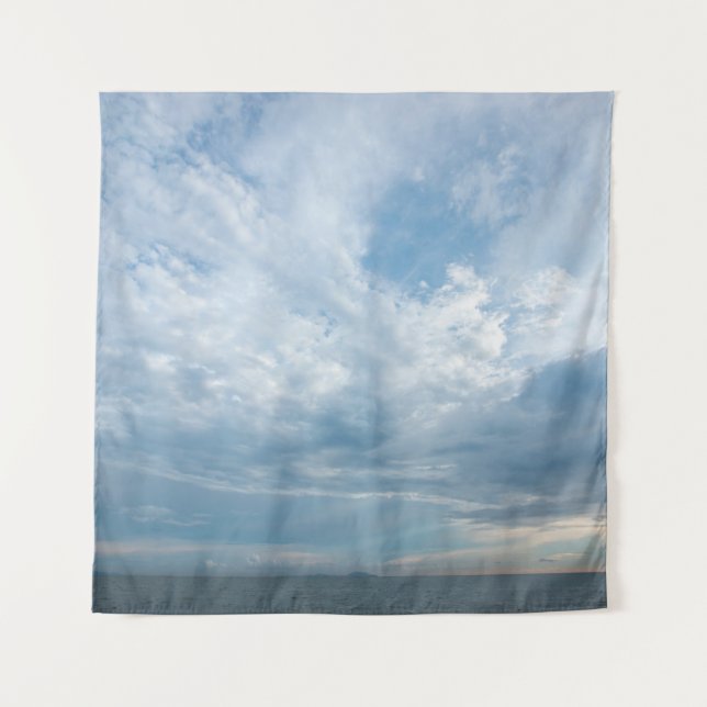 Summer on the beach with sunset sky. Copy space. M Tapestry (Front)