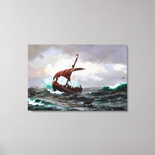 Summer on the Greenland Coast Circa Year 1000   Canvas Print