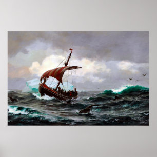 Summer on the Greenland Coast Circa Year 1000 Poster