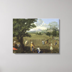 Summer, or Ruth and Boaz, 1660-64 Canvas Print