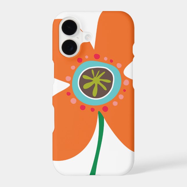 Summer Orange Daisy Pop Flower Whimsical And Cute (Back)