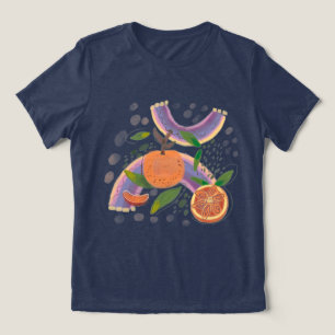 summer orange fruit geometric   Tri-Blend shirt