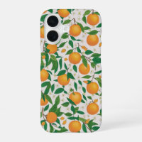 Summer Oranges Citrus Fruit Floral Pattern