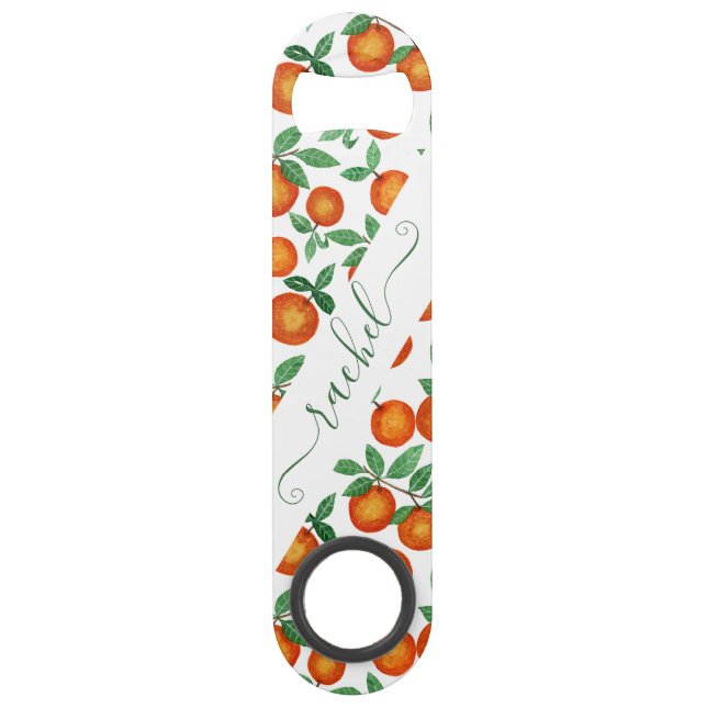 Summer Oranges Citrus Watercolor Fruit Pattern (Front)