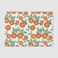Summer Oranges Citrus Watercolor Fruit Pattern
