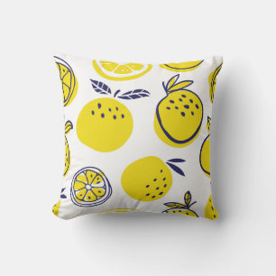 Summer Oranges: Stylish Fruit Pattern. Cushion