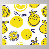 Summer Oranges: Stylish Fruit Pattern.