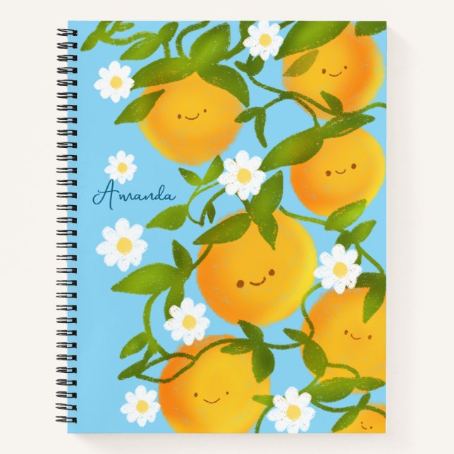 Summer Oranges Tree Garden Notebook (Front)