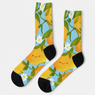 Summer Oranges Tree Garden Socks