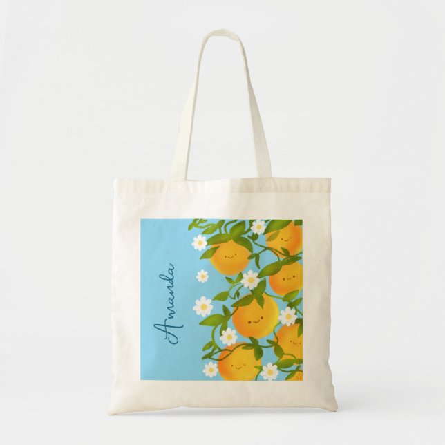 Summer Oranges Tree Garden Tote Bag (Front)