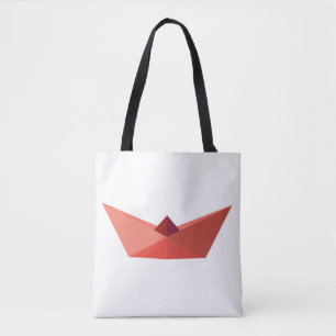 Summer, Origami Hat Boat, All-Over-Print Tote Bag