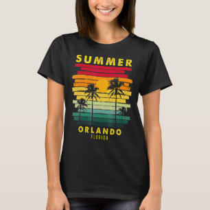 Summer Orlando Florida Beach Sunset Retro T-Shirt