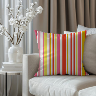 Summer outdoor stripes print cushion