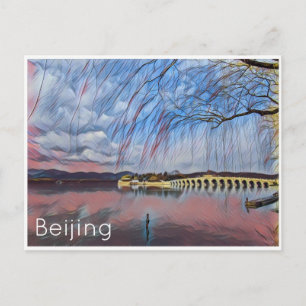 summer palace beijing art postcard