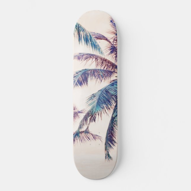 Summer Palm Trees Beach Dream #1 #tropical #wall  Skateboard (Front)