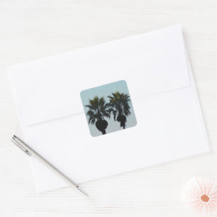 Summer Palm Trees Square Sticker