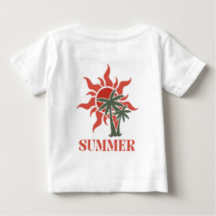 Summer Palm Trees Sun Retro Tropical Baby T-Shirt
